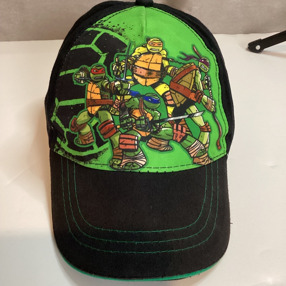 Nickelodeon Teenage Mutant Ninja Turtles Kids Baseball Cap Black Green TMNT Hat